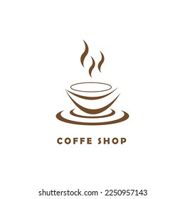 Diseño del logotipo de la cafetería vectorial libre