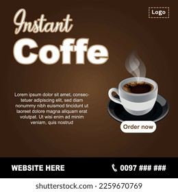 Free vector coffee shop social media posts template