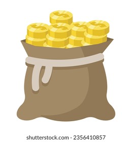 Free vector collection of bag with banknotes and coins9.eps