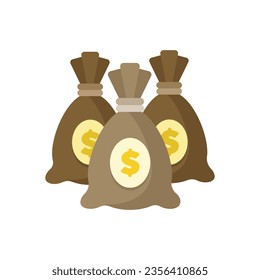 Free vector collection of bag with banknotes and coins9.eps