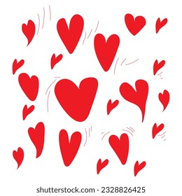 Free vector collection of illustrated heart icons