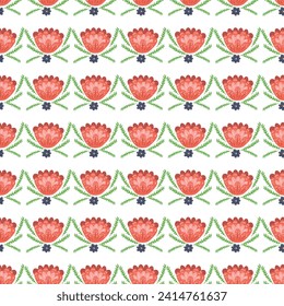 Free vector color hand drawn small flowers pattern design .