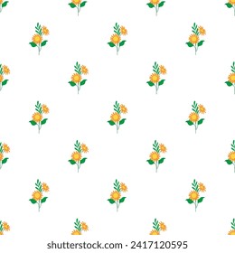 Free vector color small flowers pattern in winter.