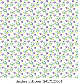 Free vector color small flowers pattern in winter.