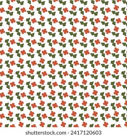 Free vector color small flowers pattern in winter.