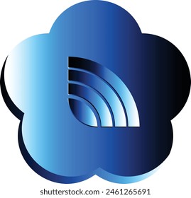 Free vector colorful different wifi and call icon flat design