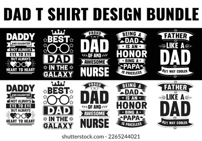 Free vector colorful father's day lettering sticker set
Vector father's day tshirt design dad svg design bundle