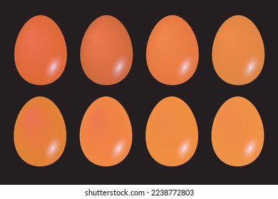 Kostenlose, vektorfarbige Ostereier-Kollektion