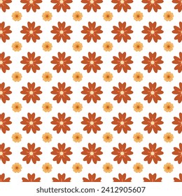 Free vector colorful flat small flowers pattern.