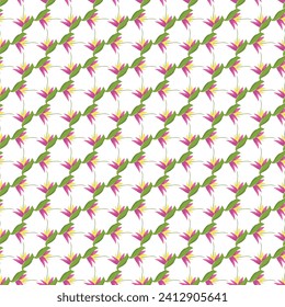 Free vector colorful flat small flowers pattern.