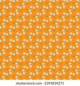 Free vector colorful flowers on yellow background