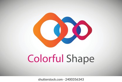 Free vector Colorful shape logo