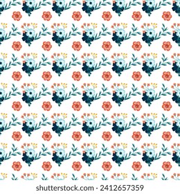 Free vector colorful small flowers pattern design .