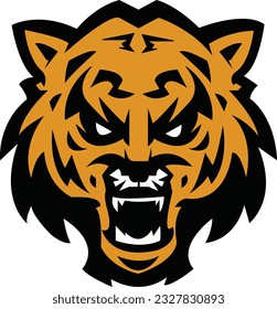 Free vector colorful tiger head