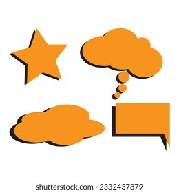 Free vector comic burst text balloons flat icon collection