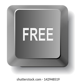 Free. Vector computer key.
