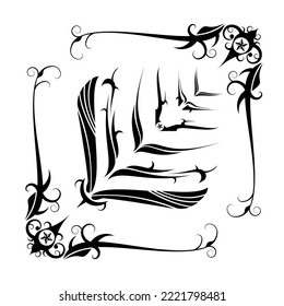 free vector corner  design,scroll design vector illustration