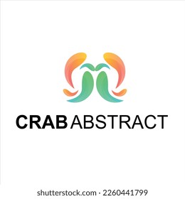 free vector crab abstract logo colorfull