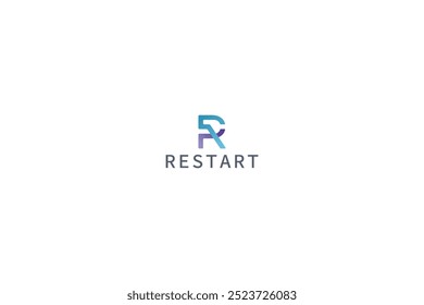 Free vector creative colourful design gradient letter r logo