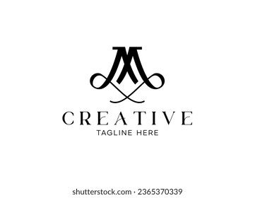 Free vector creative professional m luxury logo template