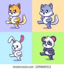 Free vector cute animal cartoon vector icon illustration. animal icon concept isolated