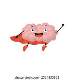 Conjunto de iconos plano de expresión de carácter traviesa lindo vector libre. cerebro de dibujos animados con emociones aisladas ve1