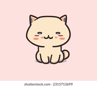 Free vector cute cat standing cartoon vector icon illustration