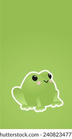free vector cute froggy poster wallpaper