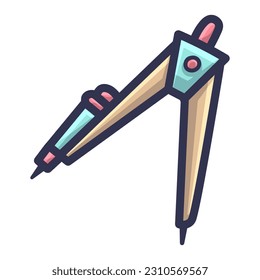 Free Vector cute measuring anchor, tools for everyday life