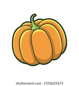 Free vector cute pumkin fruit hand drawn style 