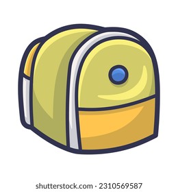 Free Vector cute school backpack, tools for everyday life