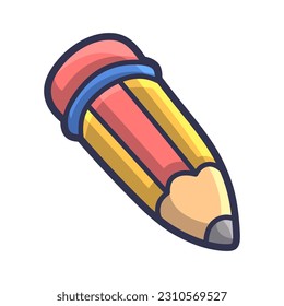 Free Vector cute school pencils, tools for everyday life