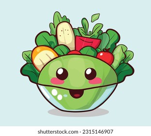Free vector cute vegetables sticker collection
