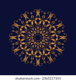 Free vector decorative golden mandala on PNG, pattern, vintage, ornament, 