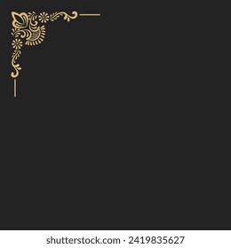 Free vector of decorative ornament clasic vintage corner gold elements editable background