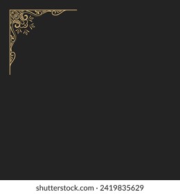 Free vector of decorative ornament clasic vintage corner gold elements editable background