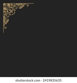 Free vector of decorative ornament clasic vintage corner gold elements editable background