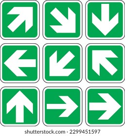 Signo de flecha direccional vectorial libre o conjunto de iconos diseño