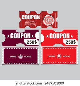 Diseño de Plantilla de boletos de descuento de Vector gratis