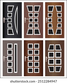 colecciones de puerta de Vector gratis Plantillas de diseño de puerta colección de puerta