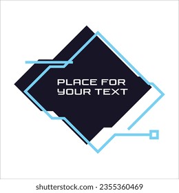 Free vector editable different futuristic titles and banners flat technology electric background