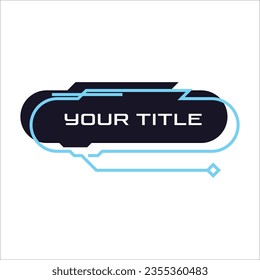 Free vector editable different futuristic titles and banners flat technology electric background