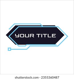 Free vector editable different futuristic titles and banners flat technology electric background