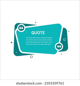 Free vector editable flat design quote box frame