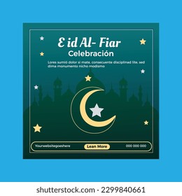 free vector Eid al adha social media post design template in 2023.