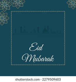 Freie Vektorgrafik eid mubarak Festival Moschee Grußhintergrund