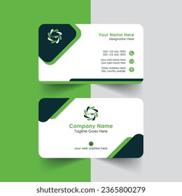 Free vector elegant Green business card template modern visiting card