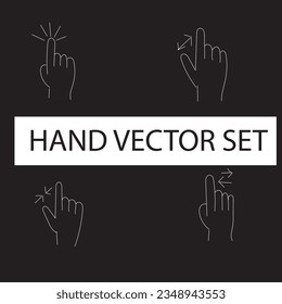 Free vector elegant line art hands 