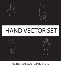 Free vector elegant line art hands 