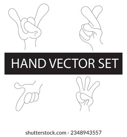 Manos de arte de línea elegante vectorial libre 